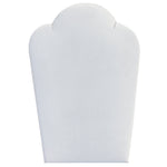 Necklace Display with Easel — 3 3/4 x 5 1/4" H — White Faux Leather