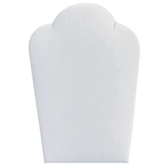 Necklace Display with Easel — 3 3/4 x 5 1/4" H — White Faux Leather