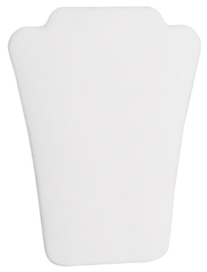 Necklace Display with Easel — 4 1/2 x 5 1/2" H (A) — White Faux Leather