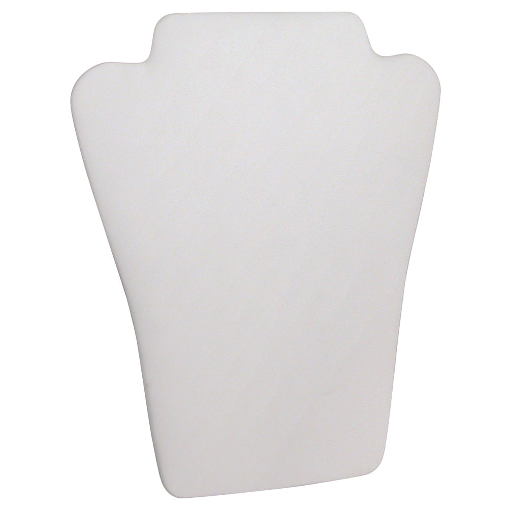 Necklace Display with Easel — 6 1/2 x 8" H — White Faux Leather
