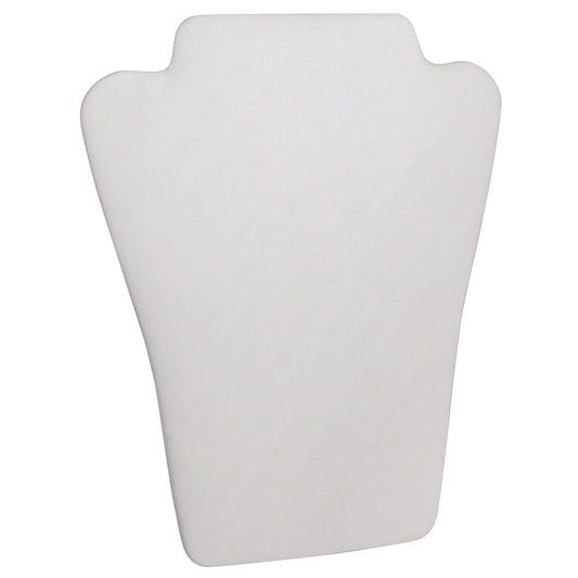 Necklace Display with Easel — 6 1/2 x 8" H — White Faux Leather
