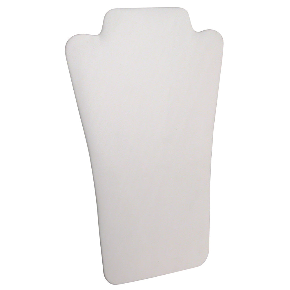 Necklace Display with Easel — 7 5/8 x 12 1/2" H — White Faux Leather