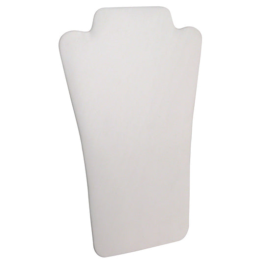 Necklace Display with Easel — 7 5/8 x 12 1/2" H — White Faux Leather