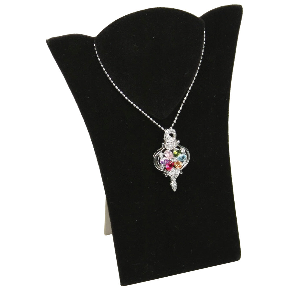 Necklace Display with Easel — 4 1/2 x 5 1/2" H (B) — Black Velvet