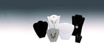 Necklace Display with Easel — 4 1/4 x 8 5/8" H — Grey Velvet