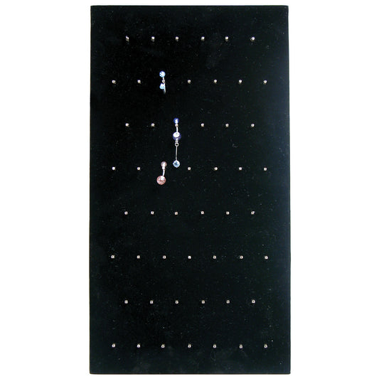 Body Jewelry Pads — for Rotating Stands — 52 Hooks w/ Easel — Black Velvet