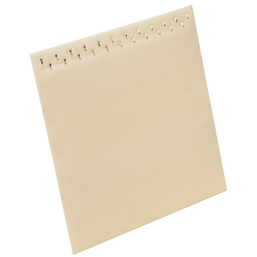 Double-Line Hook Easel Stand — 12 x 15" H · 23 hooks — Beige Faux Suede