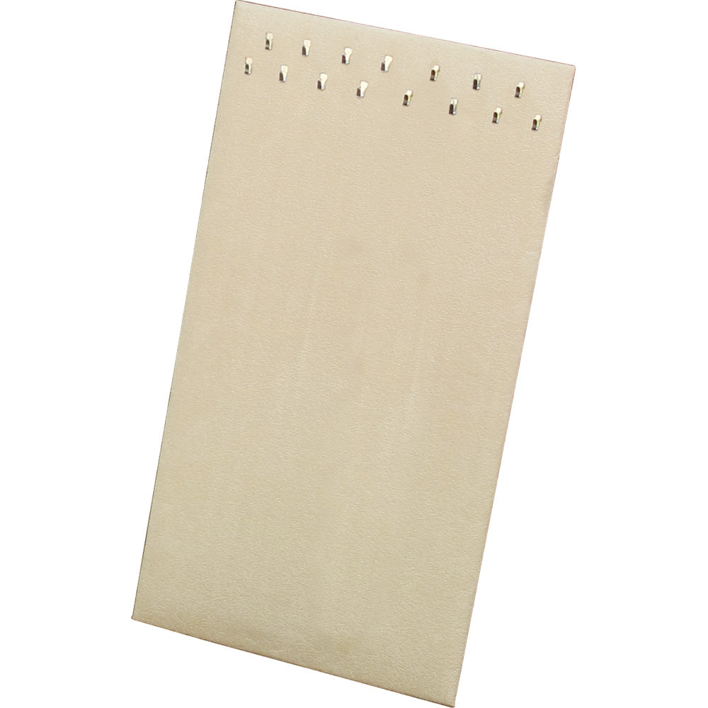 Double-Line Hook Easel Stand — 7 5/8 x 14 1/8" H · 13 hooks — Beige Faux Suede