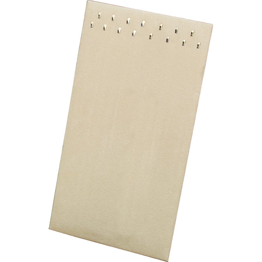 Double-Line Hook Easel Stand — 15 x 12" H · 29 hooks — Beige Faux Suede