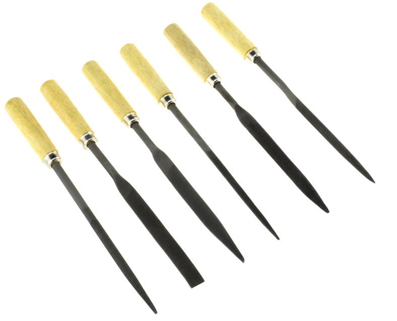 6-piece of 7" Needle File set with wooden handle(5X180MMX6)