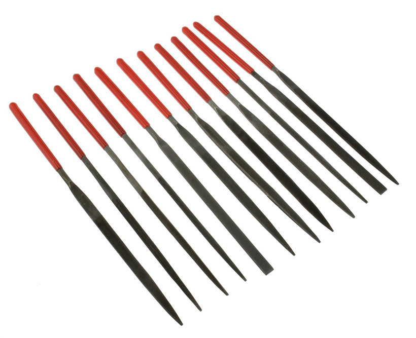 12-Piece Dipped Handle Premium Quality Needle File set (3mmX140mm)