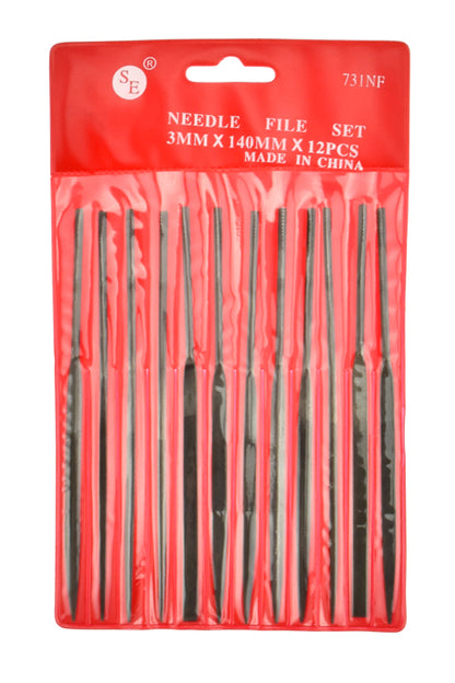 12-Piece Premium Quality Needle File Set (3mmX140mm)