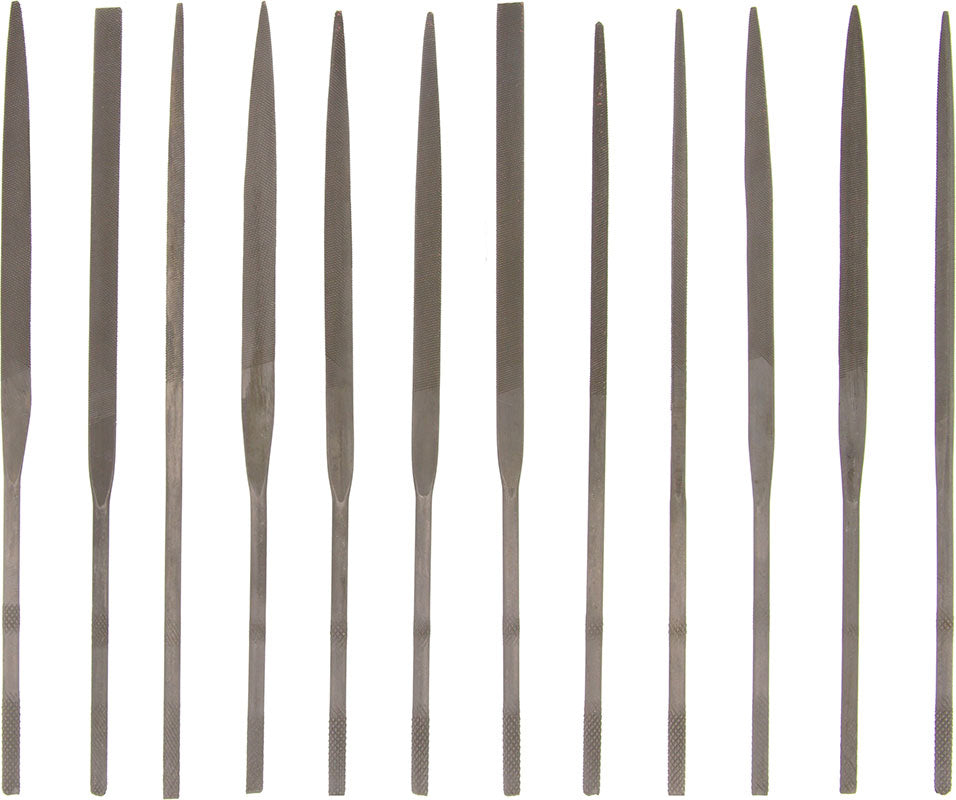 12-Piece Dipped Handle Premium Quality Needle File set (3mmX140mm)