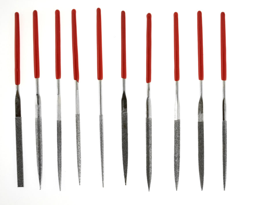 10-piece Dipped Handle Diamond Needle File set (2mmX100mmX 50mm)