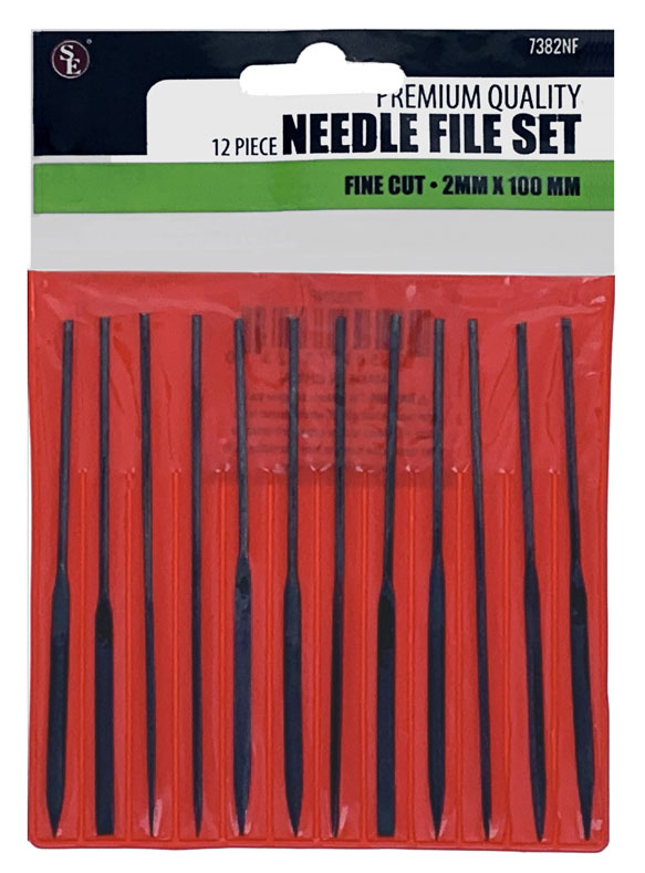 12-Piece Premium Quality Fine Cut Needle File Set (2mmx100mm)