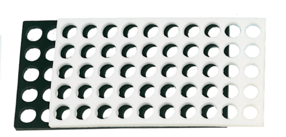 Round Gem Jar Foam Liners — Empty Full-Tray Liner — White Foam