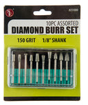 Premium Quality Assorted Diamond Bur Set - 1/8" Shank