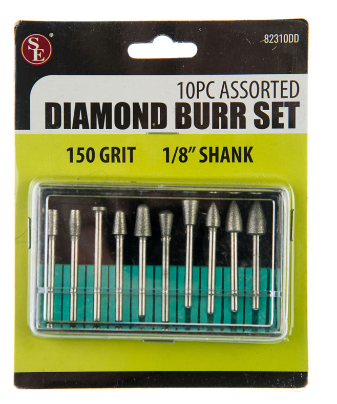 Premium Quality Assorted Diamond Bur Set - 1/8" Shank