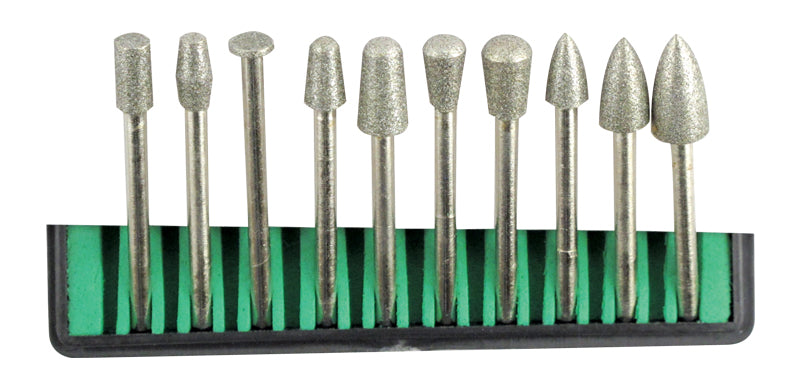 Premium Quality Assorted Diamond Bur Set - 1/8" Shank