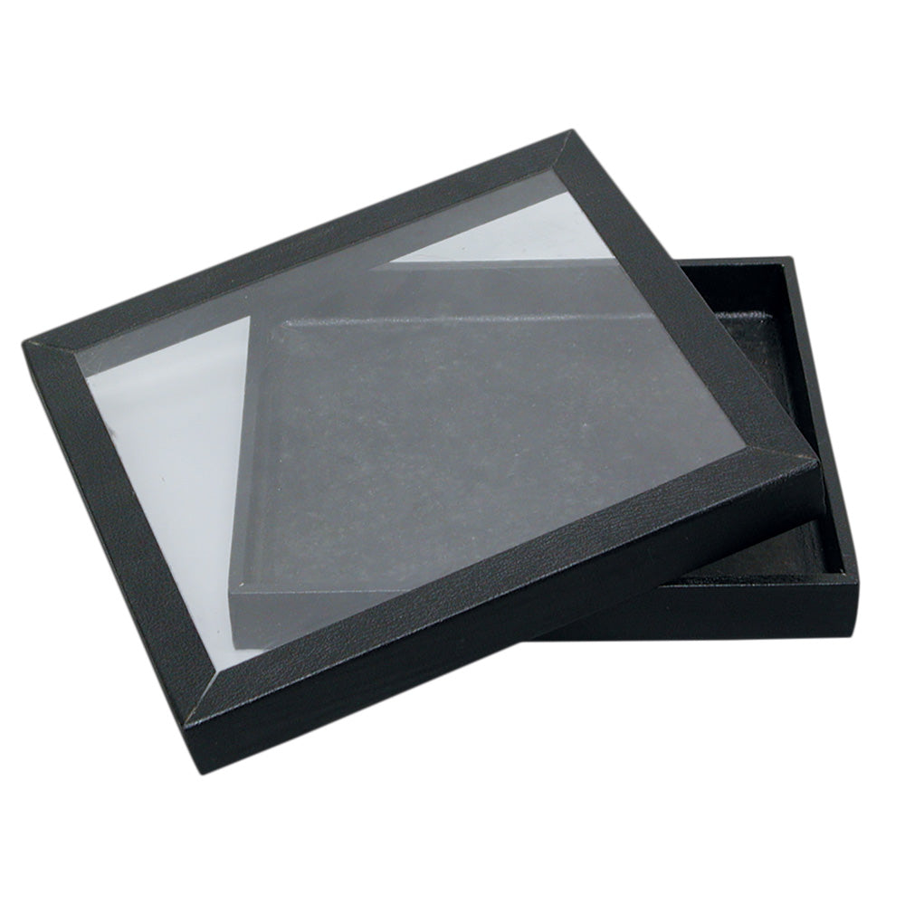 Acrylic Top Lid Cases — Full-Size — 15 1/4 x 8 3/4 x 1 1/4" H (39 x 22 x 3cm) — Black