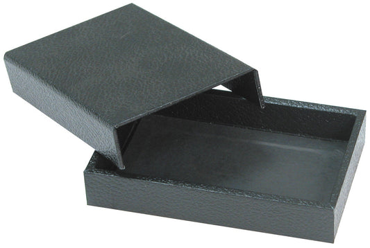 Black Leatherette Cases — K. 14 3/4 x 8 1/4 x 2" (37.5 x 21 x 5cm) — Detachable Lid — Magnetic