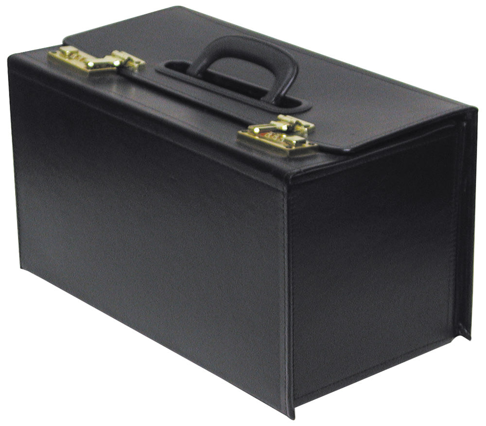 Foldable Hard-Shell (Lightweight) Carrying Cases — Holds 9 pcs of 1" H trays — 16 x 8 1/2 x 9" H (40.5 x 21.5 x 22.5cm) — Black