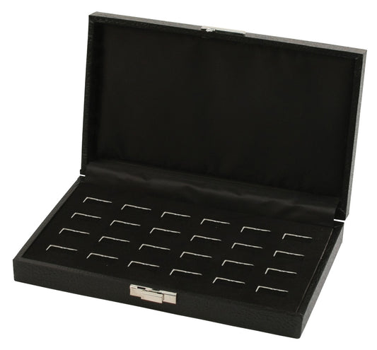 Slot Ring Tray Cases — 24-Ring Case — 8 3/4 x 5 1/4 x 1 5/8" H — Black
