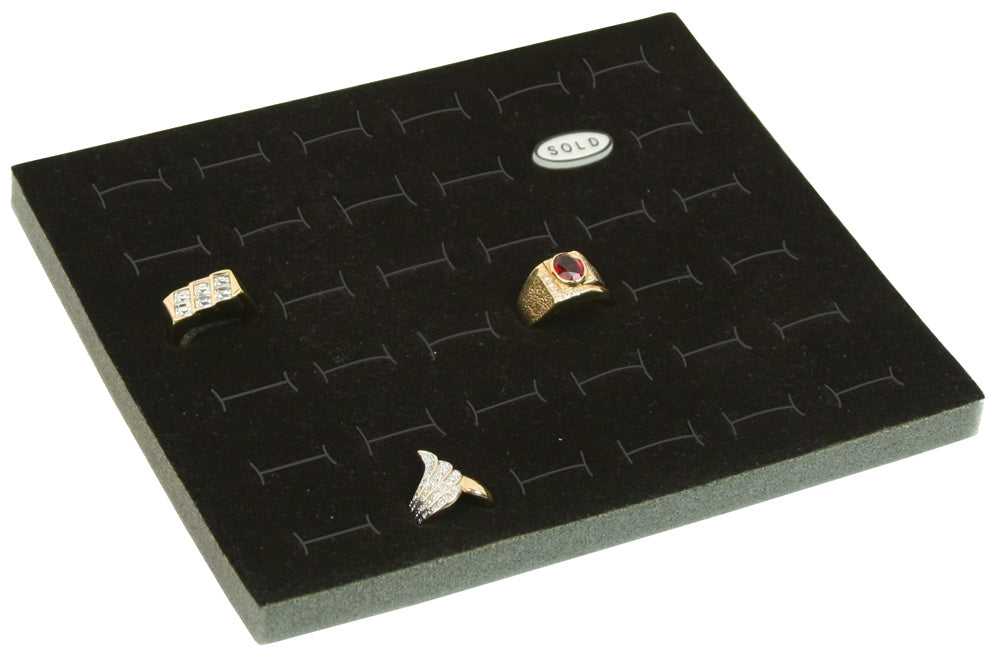 Deluxe Ring Foams — 36-Ring Slots — 7 3/4 x 6 3/4" (197 x 170mm) — Black