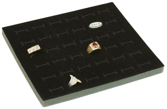 Deluxe Ring Foams — 36-Ring Slots — 7 3/4 x 6 3/4" — Black