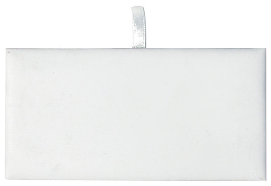 Rectangular Display Pads — 6 x 3" — White Faux Leather