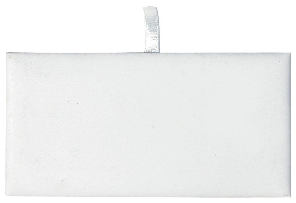 Rectangular Display Pads — 9 x 6" — White Faux Leather
