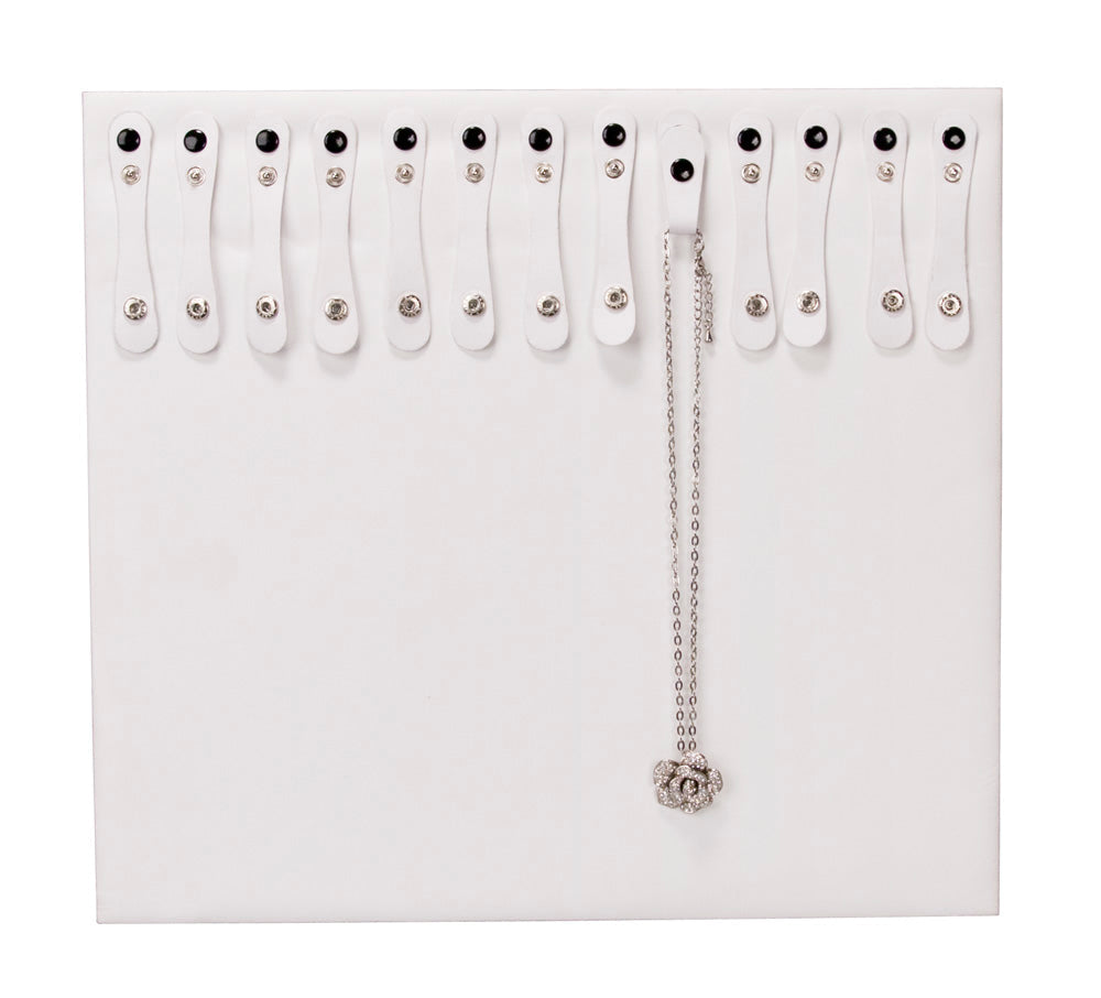 Large Display Pads — 15 1/2 x 14" — without snaps (fits the 811-1, 811-2 or 812 case) — White Faux Leather
