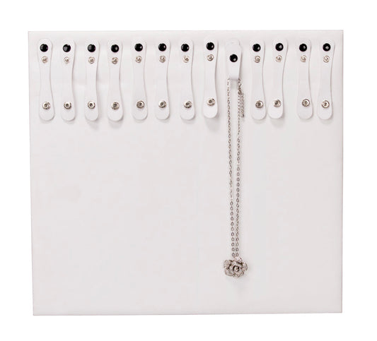 Large Display Pads — 15 1/2 x 14" (39 x 36cm) — without snaps (fits the 811-1, 811-2 or 812 case) — White Faux Leather