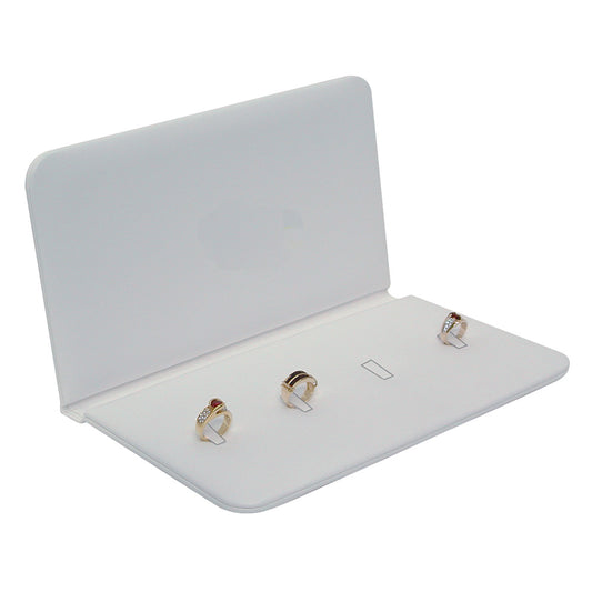 Ring Presentation Pad — All White Faux Leather