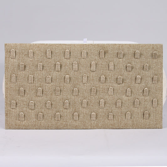 Burlap Tray Insert Pads — 51-Ring — full size 14 1/8 x 7 5/8" — Burlap