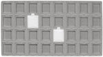 Flocked Tray Liners For Earrings — 32 Sections — fits 1 1/2 x 1 3/4" puff earring cards — Grey