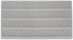 Flocked Tray Liners For Earrings — 24 Pairs — earring slots — Grey