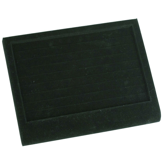 Curved Front Display Trays — Pendant/Earring (12-Pad) — Black Velvet