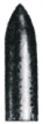 Rubberized Abrasives Points - Pack of 5 — Bullet / Pointed - 1 x 9/32 x 1/16 / Ex. Fine (Blue)