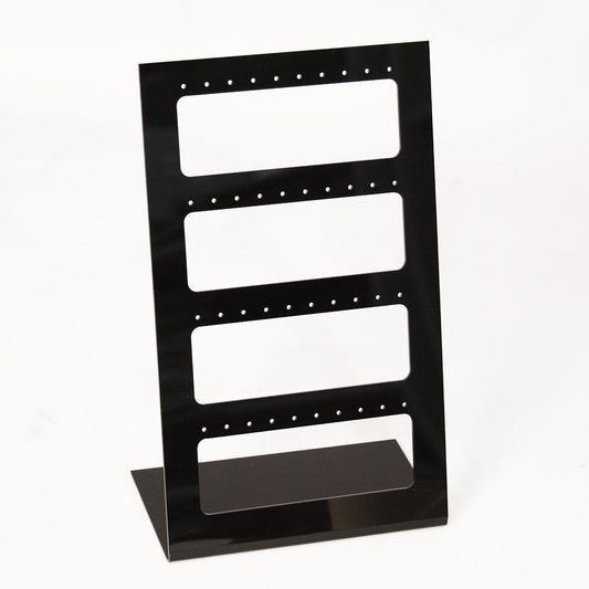 Multiple Acrylic Earring Displays Stand — Up to 20 Pr — 6 x 9 1/2" H — Black