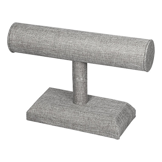 Round Shape Single T-Bar — D — 14 x 18" H (355 x 457mm) — Grey Linen