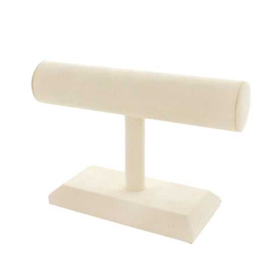 Round Shape Single T-Bar — E — 14 x 24" H (356 x 610mm) — Beige Faux Suede