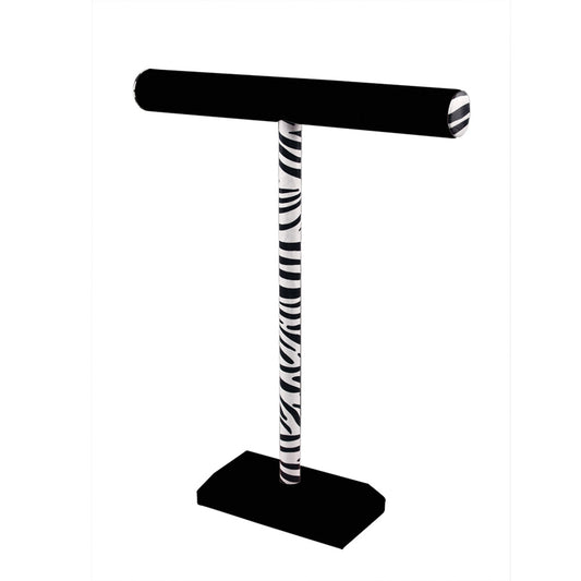 Zebra T-Bar — 14 x 18 1/8" H — Black Velvet