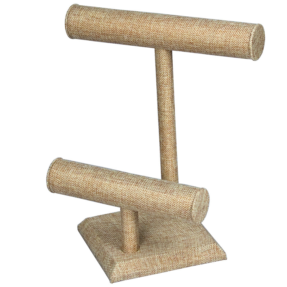 Round Shape Double & Triple T-Bar — G — Double, 9 3/8 x 10 7/8" H (238 x 276mm) — Burlap
