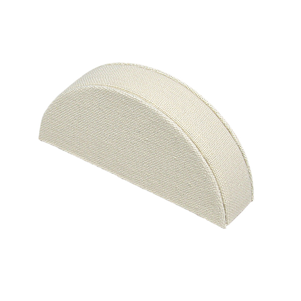 Half Moon Bracelet Display — 1 3/8 x 5 x 2 1/2" H (35 x 127 x 63mm) — Beige Linen