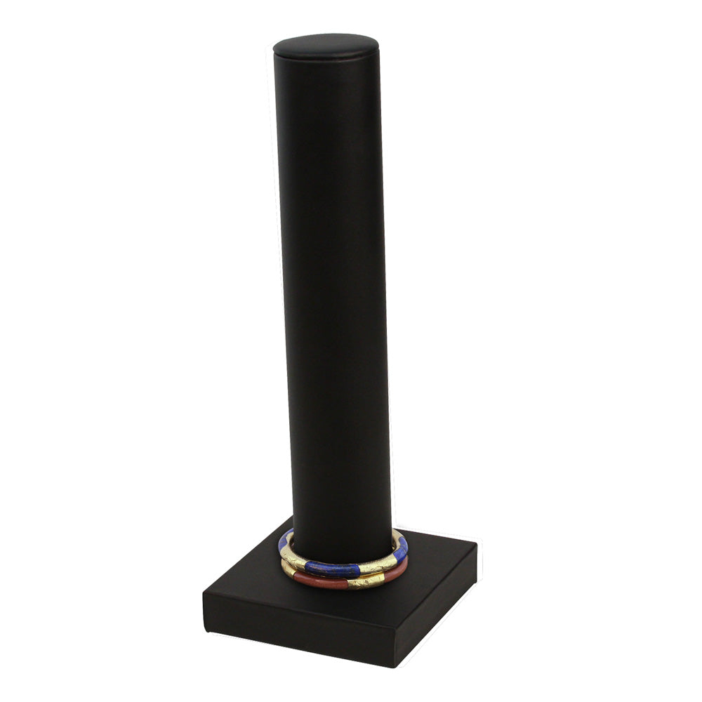 Vertical Bracelet Display — Black Faux Leather