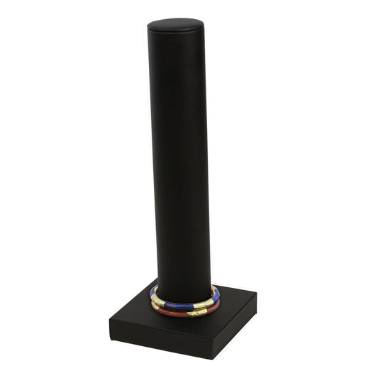 Vertical Bracelet Display — Black Faux Leather