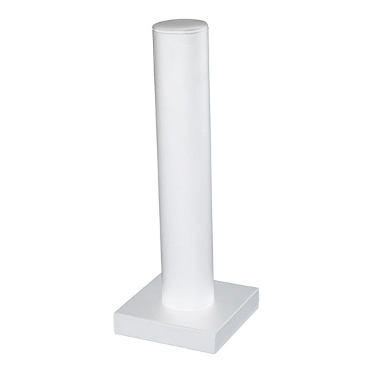 Vertical Bracelet Display — White Faux Leather