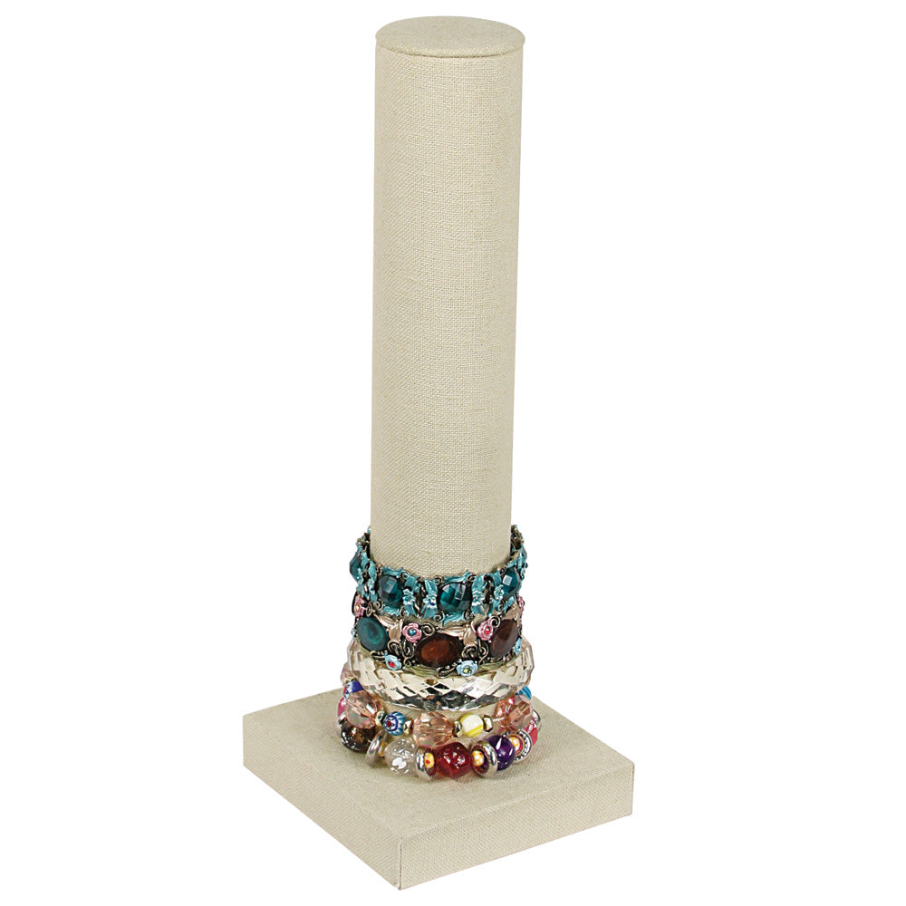 Vertical Bracelet Display — Beige Linen