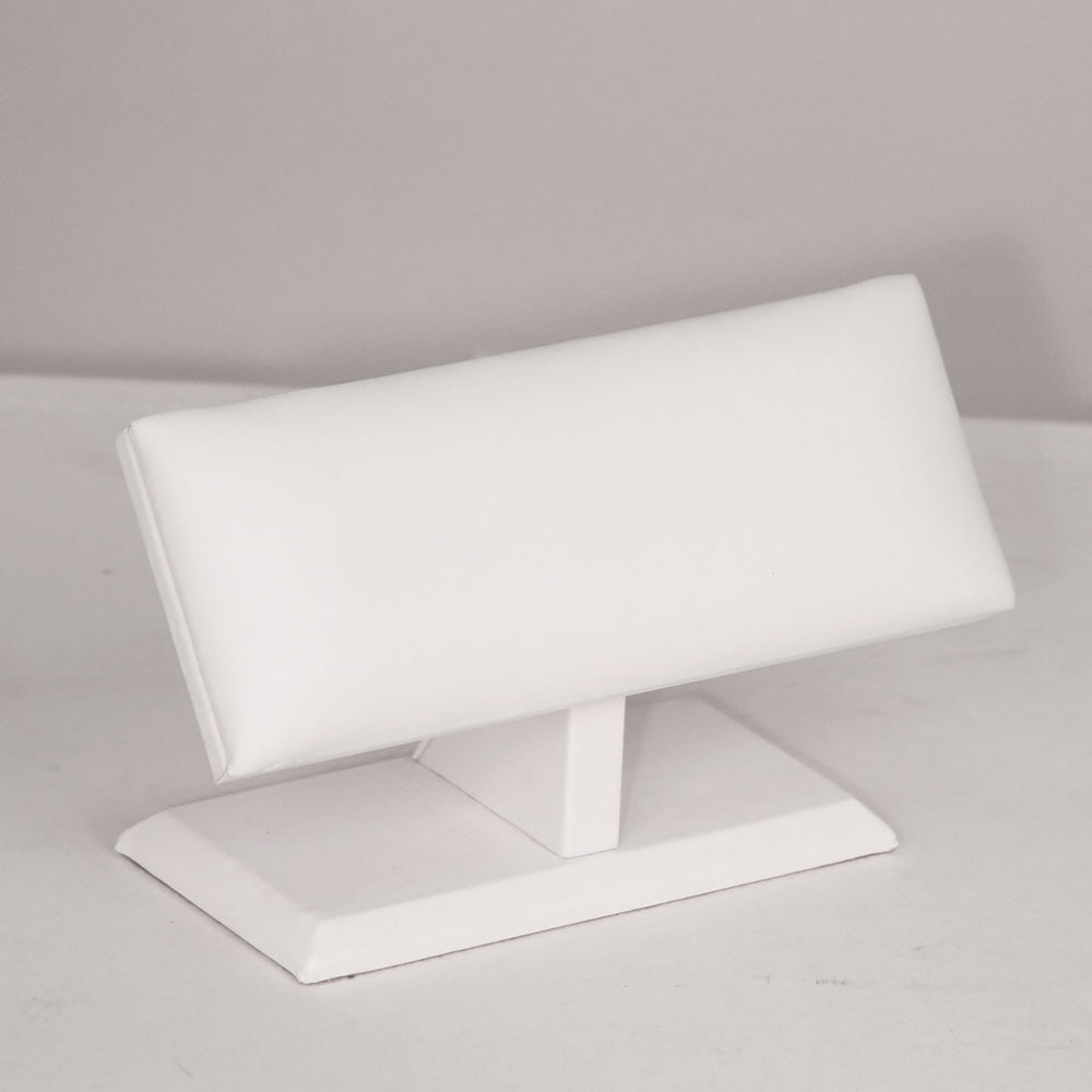 Cushion Top T-Bar — White Faux Leather